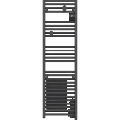 Radiateur sèche-serviettes connecté Doris avec soufflerie étroit 1300W Anthracite - ATLANTIC - 851287