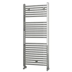 Radiateur sèche-serviettes circuit de chauffage 120 cm x 50 cm finition chrome poli en acier Kibath