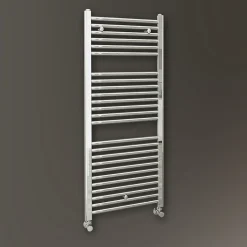 Radiateur sèche-serviettes circuit de chauffage 120 cm x 50 cm finition chrome poli en acier Kibath