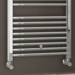 Radiateur sèche-serviettes circuit de chauffage 120 cm x 50 cm finition chrome poli en acier Kibath