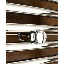 Radiateur sèche-serviettes circuit de chauffage 120 cm x 50 cm finition chrome poli en acier Kibath