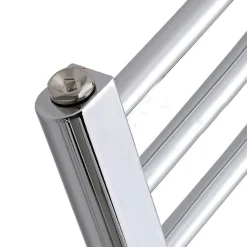 Radiateur sèche-serviettes circuit de chauffage 120 cm x 50 cm finition chrome poli en acier Kibath