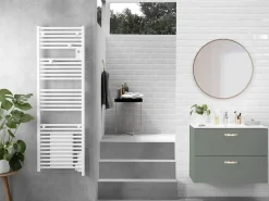 Radiateur sèche-serviettes électrique DORIS Digital sans soufflerie 500W Blanc - ATLANTIC - 850257