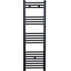 Radiateur sèche-serviettes eau chaude CODA 120 x 40 cm noir mat