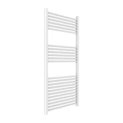 Radiateur Sèche-Serviettes Pour Salle De Bains 60X120 En Acier Blanc Avec 23 Tubes