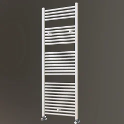 Radiateur sèche-serviettes circuit de chauffage 150 cm x 50 cm finition BLANC brillant en acier Kibath