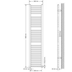 Radiateur sèche-serviettes Electrique avec résistance 1200W