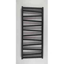 Radiateur sèche-serviettes eau chaude design CYRKA 97 x 50 cm noir mat