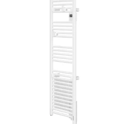 Radiateur sèche-serviettes connecté Doris avec soufflerie étroit 1500W Blanc carat - ATLANTIC - 851292
