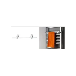 Radiateur sèche-serviettes 170x60cm design salle de bain en laiton, Blanc, R18W, Avex Porte-serviette droit, Sans kit de connexion