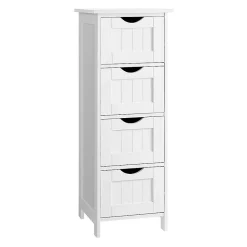 Rangement de salle de bain Blanc avec 4 tiroirs - L30 cm