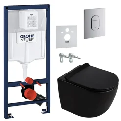 Rapid SL pack WC bâti-support + WC suspendu sans bride Ceramia PixL avec abattant SoftClose + plaque (GRRCEPXBMT02-FR)