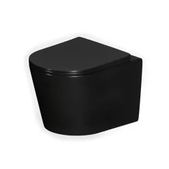 Rapid SL pack WC bâti-support + WC sans bride Ceramia avec abattant SoftClose + plaque noir mat (GRRCE14BMT01-FR)