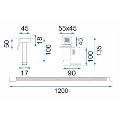 Rea Robinet Bidet Douchette Noir Mural Monocommande