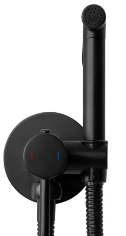 Rea Robinet Bidet Douchette Noir Mural Monocommande