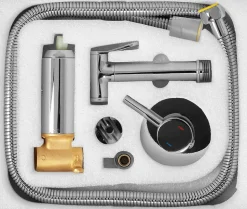 Rea Robinet Bidet Douchette Chrome Mural Monocommande