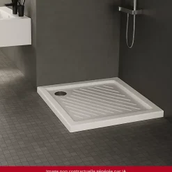 Receveur à poser PORCHER Ulysse céramique 80 x 80