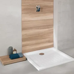 Receveur 100 x 100 VILLEROY ET BOCH O.Novo ceramique carré blanc