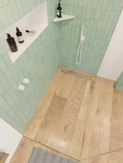 Receveur de douche à carreler caniveau 185 x 90 cm