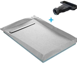 Receveur de douche à carreler caniveau 120 x 90 cm