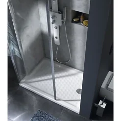 Receveur de douche à poser extra-plat 80 x 120 cm, céramique, blanc, Villeroy & Boch Collection