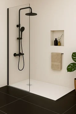Receveur de douche à poser l.90 x L.160 x H.3 cm blanc en mousse de polystyrène extrudé, Futurbath Gravity