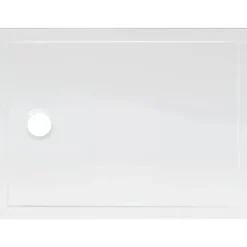 Receveur de douche à poser extra plat épaisseur 30mm céramique traditionnelle SANINDUSA Stepin 140x80 blanc