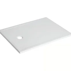 Receveur de douche à poser extra plat épaisseur 30mm céramique traditionnelle SANINDUSA Stepin 140x80 blanc
