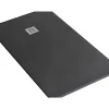 Receveur de douche à poser extra-plat épaisseur 28mm en pierre SANINDUSA STONIT Marina 170x80 antidérapant classé C3 noir