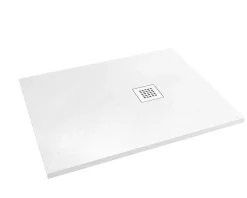 Receveur de douche à poser l.80 x L.80 x H.3 cm blanc en mousse de polystyrène extrudé, Futurbath Gravity