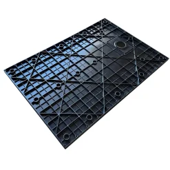 Receveur de douche SMC en fibre de verre effet pierre avec bonde inclus H. 2,6 cm 70 x 120 Noir