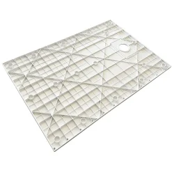 Receveur de douche SMC en fibre de verre effet pierre avec bonde inclus H. 2,6 cm 90 x 120 Blanche