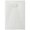 Receveur de douche SMC en fibre de verre effet pierre avec bonde inclus H. 2,6 cm 80 x 160 Blanche