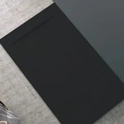 Receveur de douche 90 x 160 cm noir extra plat SUEZ surface ardoisee