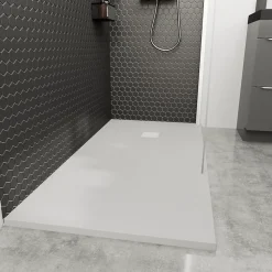 Receveur de douche 90 x 180 cm, résine, blanc, GoodHome Douro