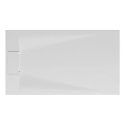 Receveur de douche 80 x 140 cm, effet pierre blanche, Schulte