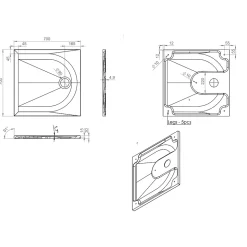 Receveur de douche 70 x 70 cm, résine, blanc, GoodHome Cavally