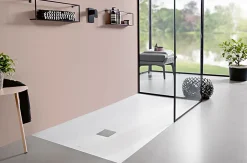 Receveur de douche 100 x 160 cm en acrylique, blanc texturé, Villeroy & Boch Exklusive