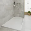 Receveur de douche 80 x 120 cm, résine, blanc, GoodHome Luiro