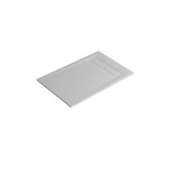 Receveur de douche 80 x 120 cm, résine, blanc, GoodHome Luiro