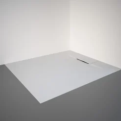 Receveur de douche 90 x 100 cm, effet pierre blanche, Schulte