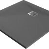 Receveur de douche 90 x 90 cm, résine, gris, GoodHome Douro