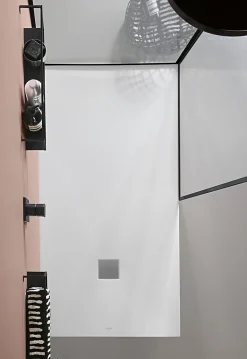 Receveur de douche 80 x 170 cm en acrylique, blanc texturé, Villeroy & Boch Exklusive