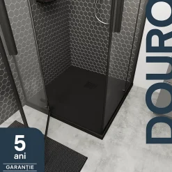 Receveur de douche 80 x 80 cm, résine, noir, Douro GoodHome
