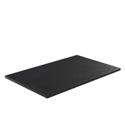 Receveur de douche 80 x 120 cm extra plat noir PIATTO en SoliCast surface ardoisee
