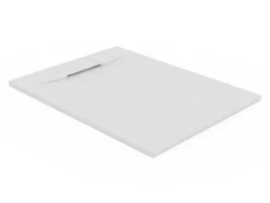Receveur de douche 90 x 120 cm, effet pierre blanche, Schulte