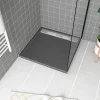 Receveur de douche 80 x 80 cm, acrylique gris effet pierre, Galedo Pedra