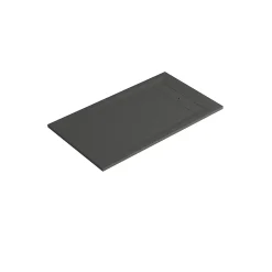 Receveur de douche 80 x 140 cm, résine, noir, GoodHome Luiro