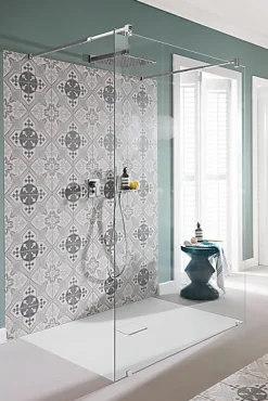 Receveur de douche 90 x 120 x 4 cm, Quaryl Marbre blanc, Villeroy & Boch Squaro Infinity
