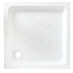 Receveur de douche 80 x 80 x 10 cm, blanc brillant, Cera Ondée